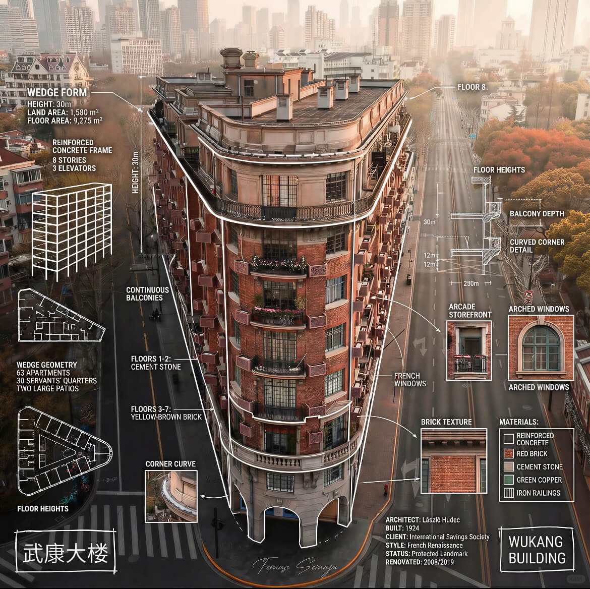 Wukang Building Architectural Features